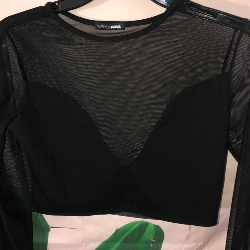 Mesh cropped top